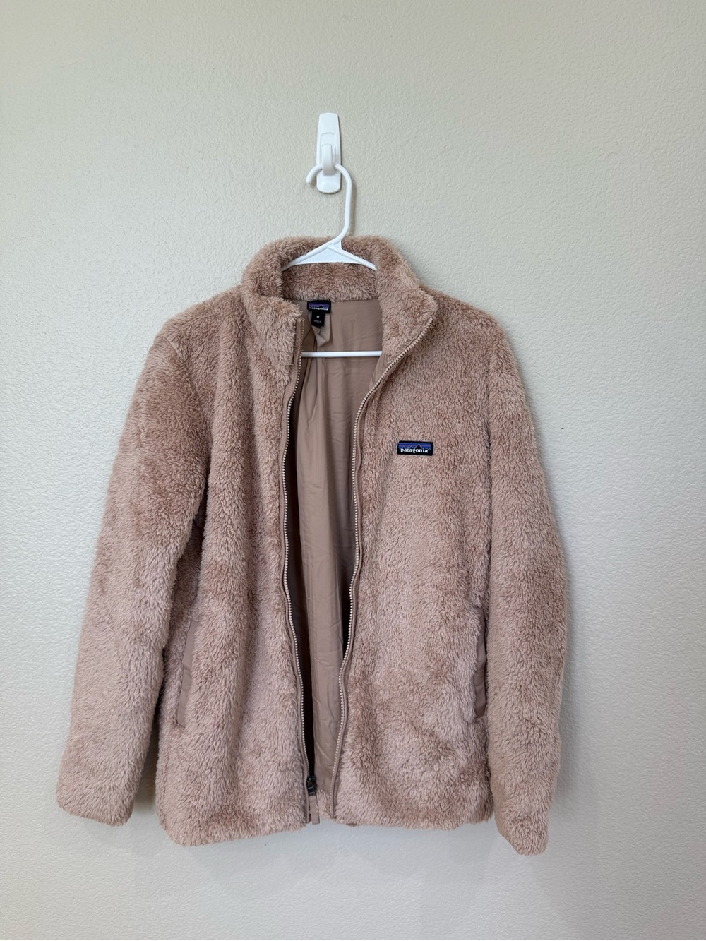 Patagonia Women's Plush Fleece Jacket in Light Brown